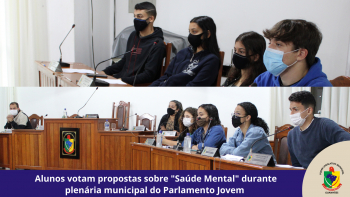 Alunos do Parlamento Jovem Guanhães votam propostas sobre Saúde Mental durante plenária municipal