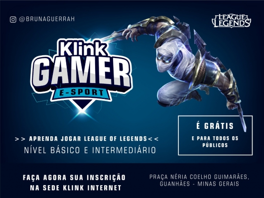 Klink vai promover oficina gratuita de LOL em Guanhães