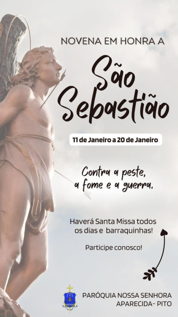 Novena em honra a São Sebastião tem início neste sábado em Guanhães