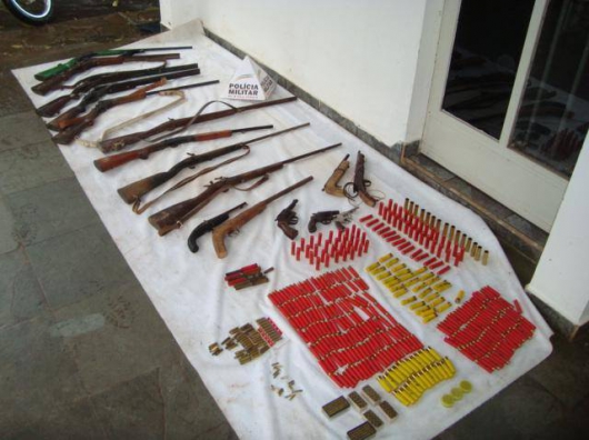 Durante Operação Tiradentes: Polícia Ambiental apreende 20 armas de fogo e mais de 700 munições na região