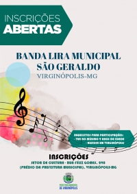 Virginópolis abre inscrições para novas turmas da Banda Municipal Lira de São Geraldo