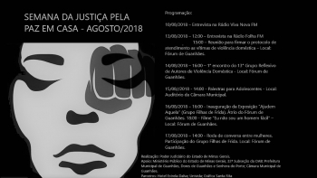 Semana da Justiça pela Paz em Casa tem início nesta segunda em Guanhães