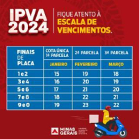 Secretaria de Fazenda de Minas Gerais libera pagamento do IPVA 2024