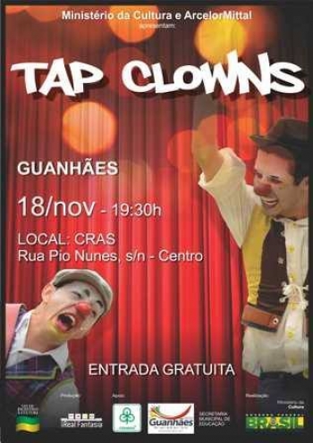 Guanhães recebe a peça “Tap Clowns” nesta terça-feira