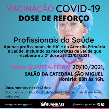 VACINAÇÃO CONTRA A COVID - GUANHÃES