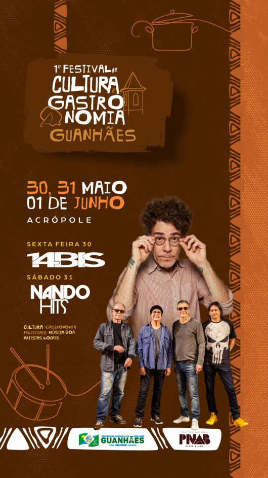 Guanhães realiza seu 1º Festival de Cultura e Gastronomia com grandes atrações e entrada gratuita