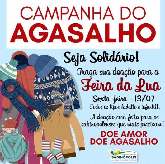 Sabinópolis realiza Campanha do Agasalho
