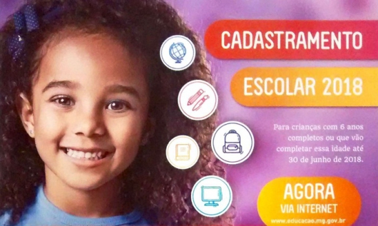 GUANHÃES: Hoje é o último dia do prazo para o Cadastramento escolar 2018