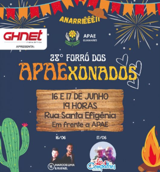 GUANHÃES: Forró dos APAExonados acontece neste final de semana