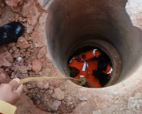 Homem é resgatado após ficar preso a 50 metros de profundidade dentro de rede fluvial em São João Evangelista