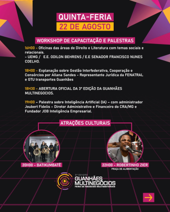 3ª Edição da Guanhães Multinegócios começa nesta quinta-feira