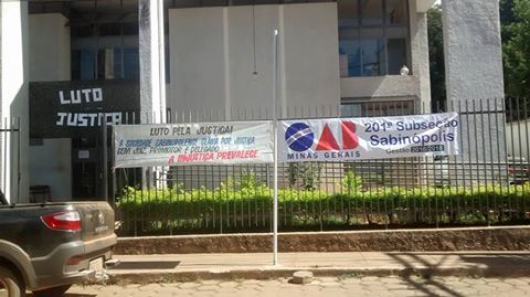 Subseção da OAB/MG Sabinópolis realiza hoje ato “Luto por Justiça”