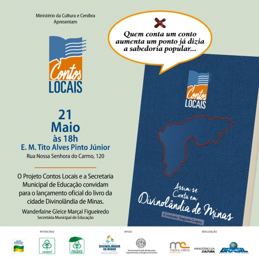 Projeto Contos Locais: Lançamento oficial dos livros acontece hoje em Divinolândia de Minas