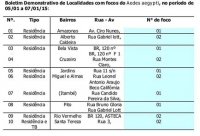 Primeiro de 2015: Saúde divulga levantamento de índice de infestação do mosquito da dengue