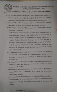 Justiça autoriza a realização da Festa dos 140 anos de Guanhães