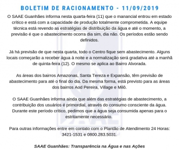 FALTA DE ÁGUA: Centro e outros bairros de Guanhães ficam completamente desabastecidos na manhã desta quarta-feira