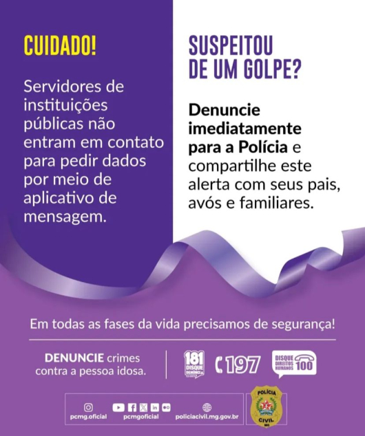 Golpe da Restituição: Polícia Civil de Minas Gerais Alerta Aposentados e Pensionistas sobre Fraude Financeira