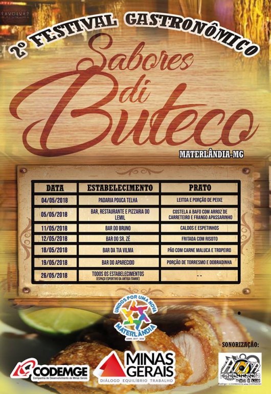 Materlândia recebe 2º Festival Gastronômico “Sabores di Buteco”