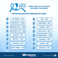 NOVEMBRO AZUL: Confira os PSFs onde haverá ações nesta semana em Guanhães
