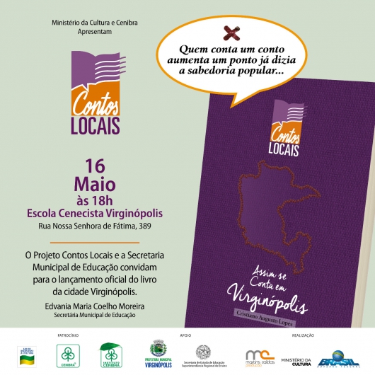 Projeto Contos Locais: Lançamento oficial dos livros acontece hoje em Virginópolis