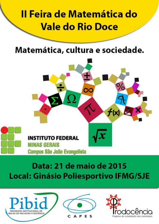 IFMG/SJE sedia nesta quinta a II Feira de Matemática do Vale do Rio Doce