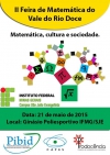 IFMG/SJE sedia nesta quinta a II Feira de Matem&aacute;tica do Vale do Rio Doce