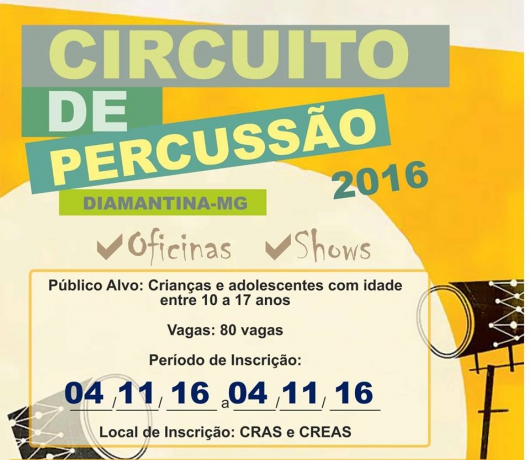 Diamantina lança Projeto de Formação Musical em Percussão para Crianças e Adolescentes