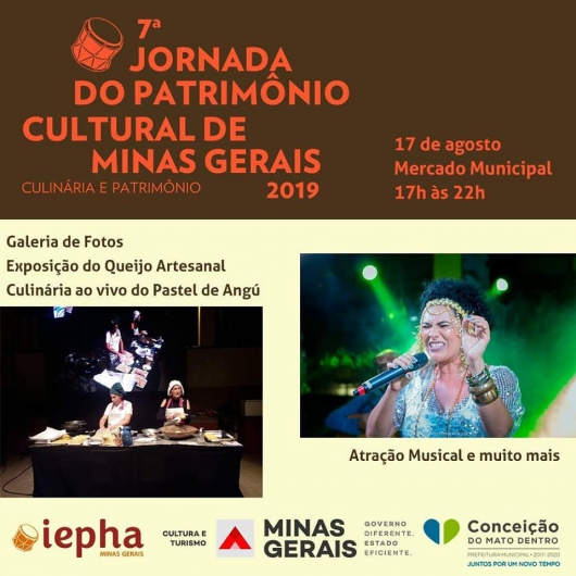 Conceição do Mato Dentro é sede da 7ª jornada do Patrimônio Cultural de Minas Gerais
