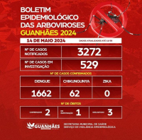 BOLETIM EPIDEMIOLÓGICO DAS ARBOVIROSES – GUANHÃES – 14-05-24