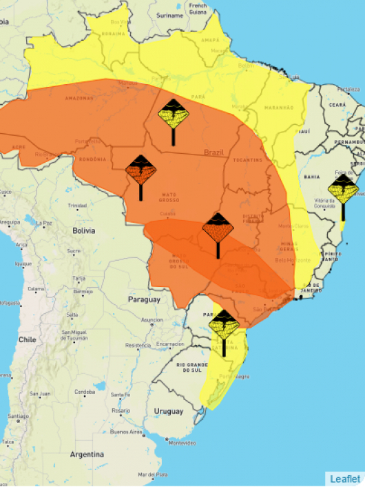 Guanhães e mais 527 cidades de Minas estão sob alerta de chuva de até 100 mm nesta quarta