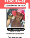Familiares procuram pela guanhanense Laudic&eacute;a Dias da Silva desaparecida h&aacute; mais de 30 dias em S&atilde;o Paulo &ndash; SP