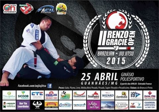 Está chegando a hora!! Guanhães sedia o II Renzo Gracie Open Brazilian Jiu Jitsu 2015