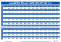 Liberado calendário de pagamentos do INSS de 2022