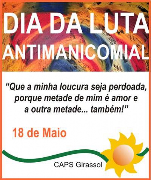 Conceição do Mato Dentro realiza na próxima segunda o I Encontro Municipal pela Luta Antimanicomial