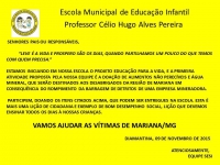 Solidariedade: Escola Diamantinense promove Campanha de Doação em prol dos desabrigados de Mariana