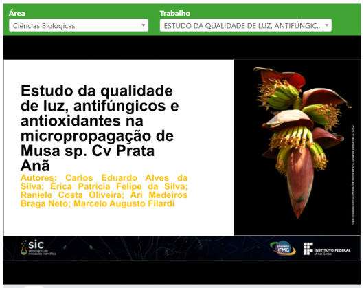 IFMG SJE: Pesquisa desenvolvida por alunos do Curso de Licenciatura em Ciências Biológicas é premiada no Planeta IFMG