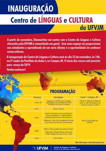 UFVJM abre Centro de Línguas e Cultura