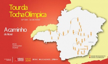 Tour da Tocha chega ao último dia de revezamento em Minas Gerais nesta segunda-feira
