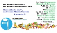 Município comemora Dia Mundial da Saúde e da Atividade Física com uma série de atividades neste sábado