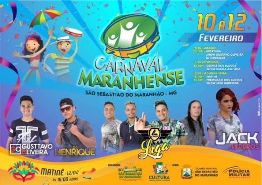 CARNAVAL 2018: São Sebastião do Maranhão garante a folia e divulga programação