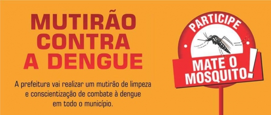 Mutirão contra dengue começa nesta segunda em Coluna