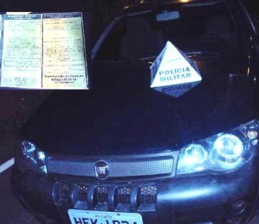 Polícia Rodoviária recupera veículo furtado em São João Evangelista