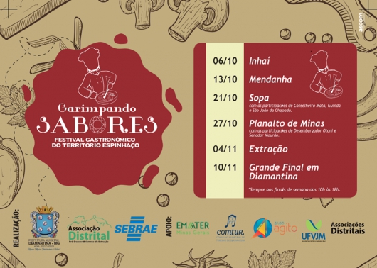 Diamantina anuncia 3ª edição do Garimpando Sabores – Festival Gastronômico do Território Espinhaço