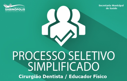 Sabinópolis realiza processo seletivo simplificado para contração temporária