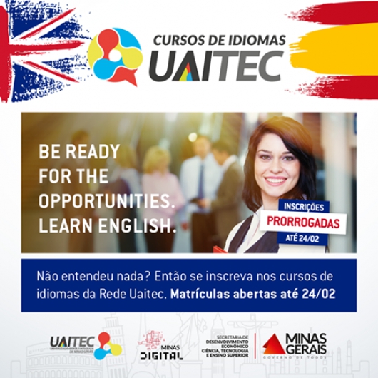 Conceição do Mato Dentro está com matrículas abertas para cursos de idioma da UAITEC
