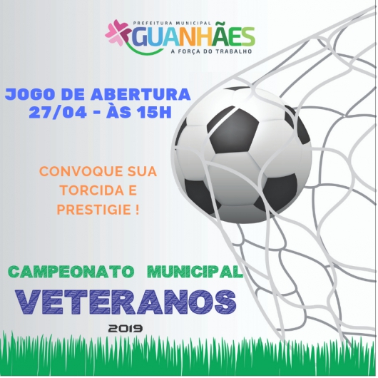 Campeonato Municipal de Veteranos 2019 começa neste sábado em Guanhães!