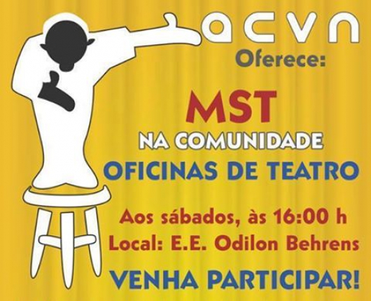 Começa amanhã: MST realiza aos sábados Oficina de Teatro na escola Odilon Behrens