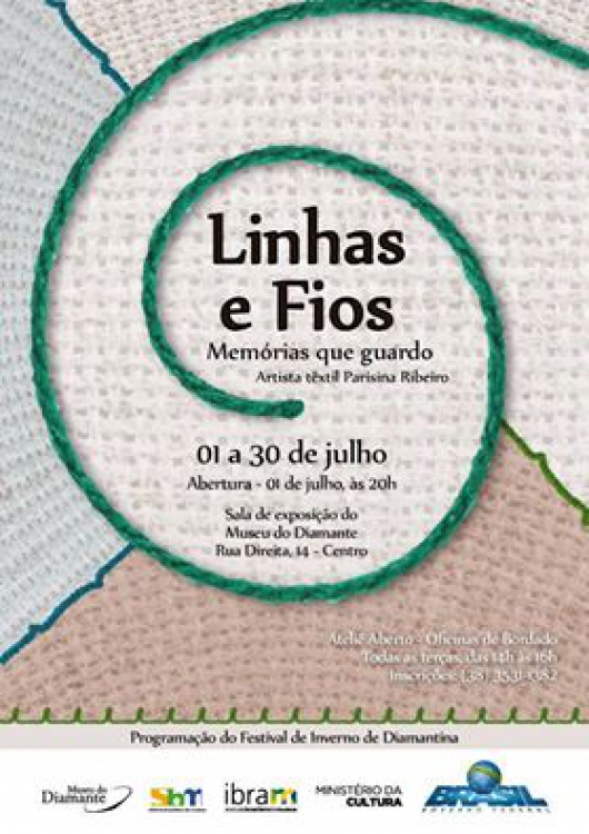 Abertura da Exposição &quot;Linhas e fios, memórias que guardo” acontece amanhã em Diamantina