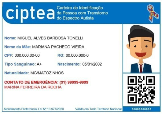 Alteração e renovação da carteira para pessoas com espectro autista já podem ser solicitadas pela internet em Minas