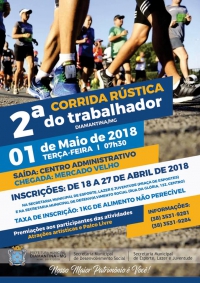 Diamantina abre inscrições para a 2ª Corrida Rústica do Trabalhador